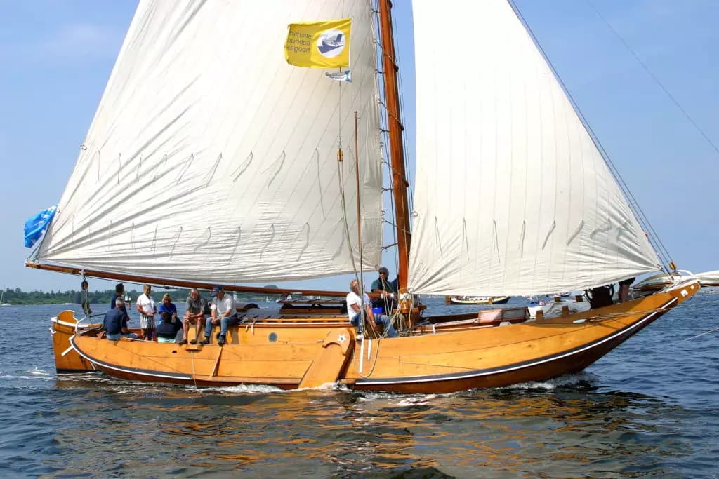 Mensen die aan het relaxen zijn op een oude hoogaars - SBH